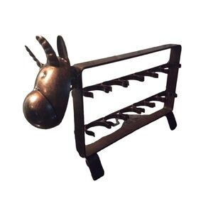 Bronze Coloured Metal Bull WINE Cork Holder